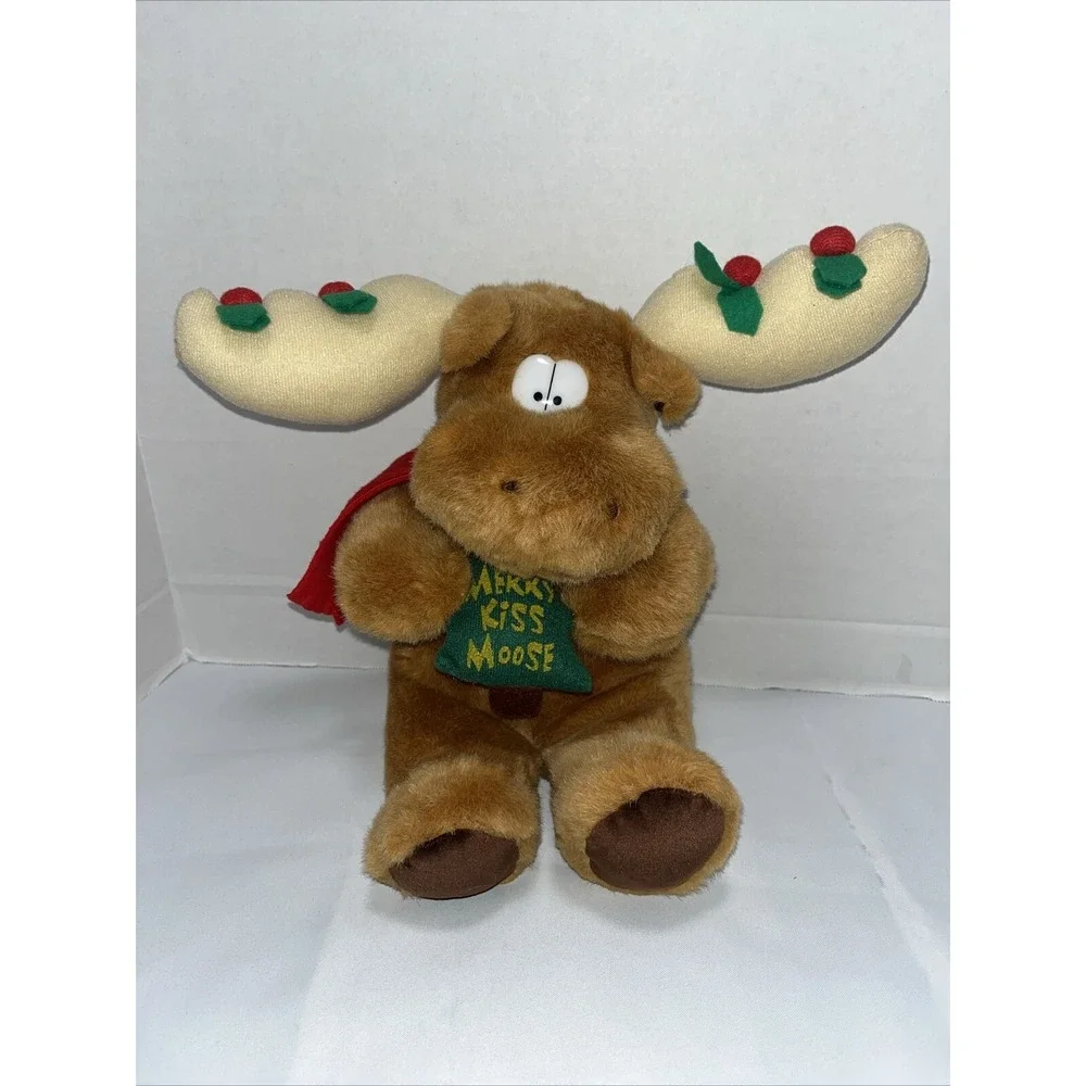 Sugar Loaf  Merry KISS Moose Brown‎ Plush Teddy Bear